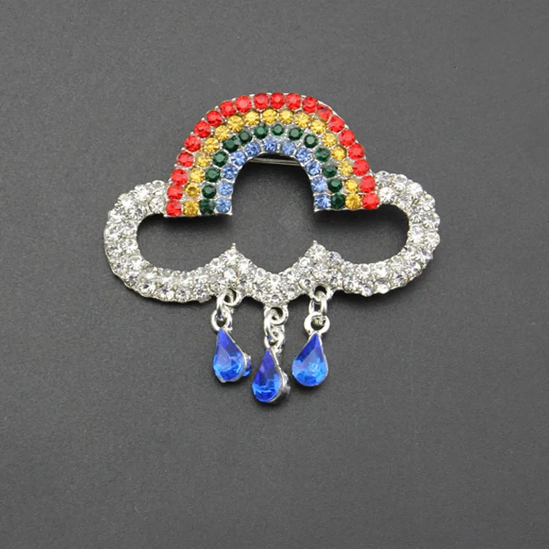 

crystal rainbow cloud Pins rhinestone cloud Brooch Pin