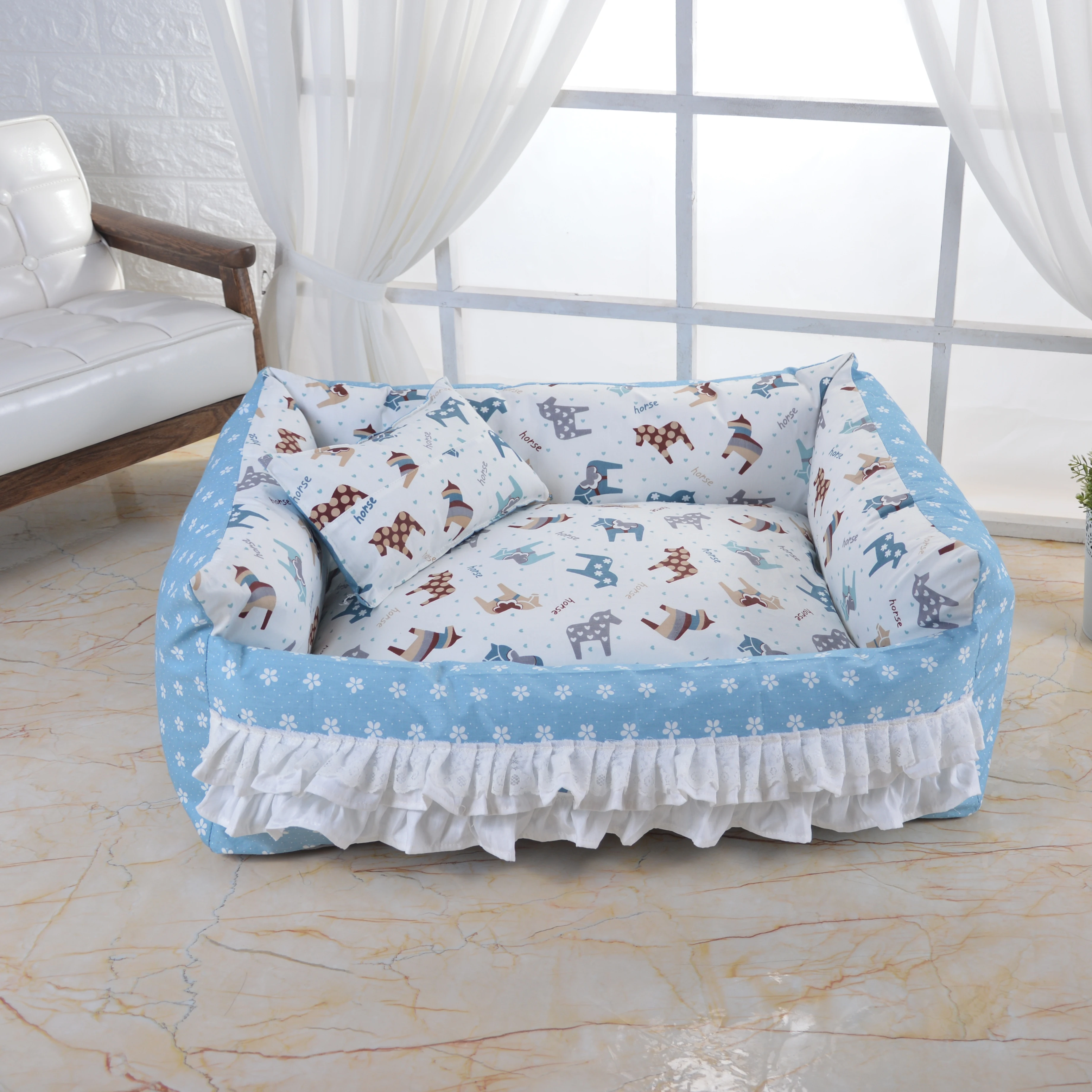 Pet sofa bed Comfortable doghouse Warm dog bed Cotton dog mat Pet rest pad Strong and breathable without deformation