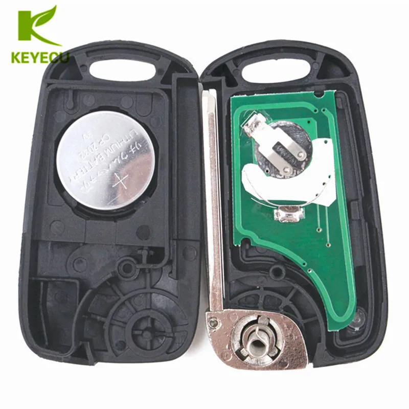 KEYECU di Ricambio Vibrazione Auto Chiave A Distanza Fob 3 Button 433MHz ID46 per Kia Rio Ceed CeedPro Picanto Sportage 2010 -2012