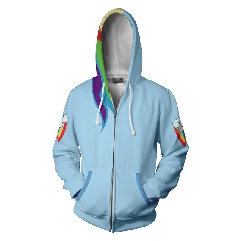 My Cartoon Little Pony 3D Print Hoodies Sweatshirts Cosplay Costumes Hooded Casual Coat Jacket