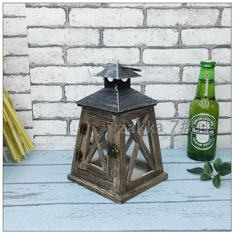 Nordic style countryside household lantern nostalgic cafe shop wedding festival Decoration living room table