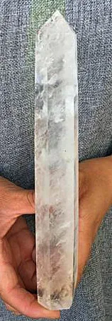 250mm    Natural Clear Quartz Obelisk Crystal Wand Point Healing++++