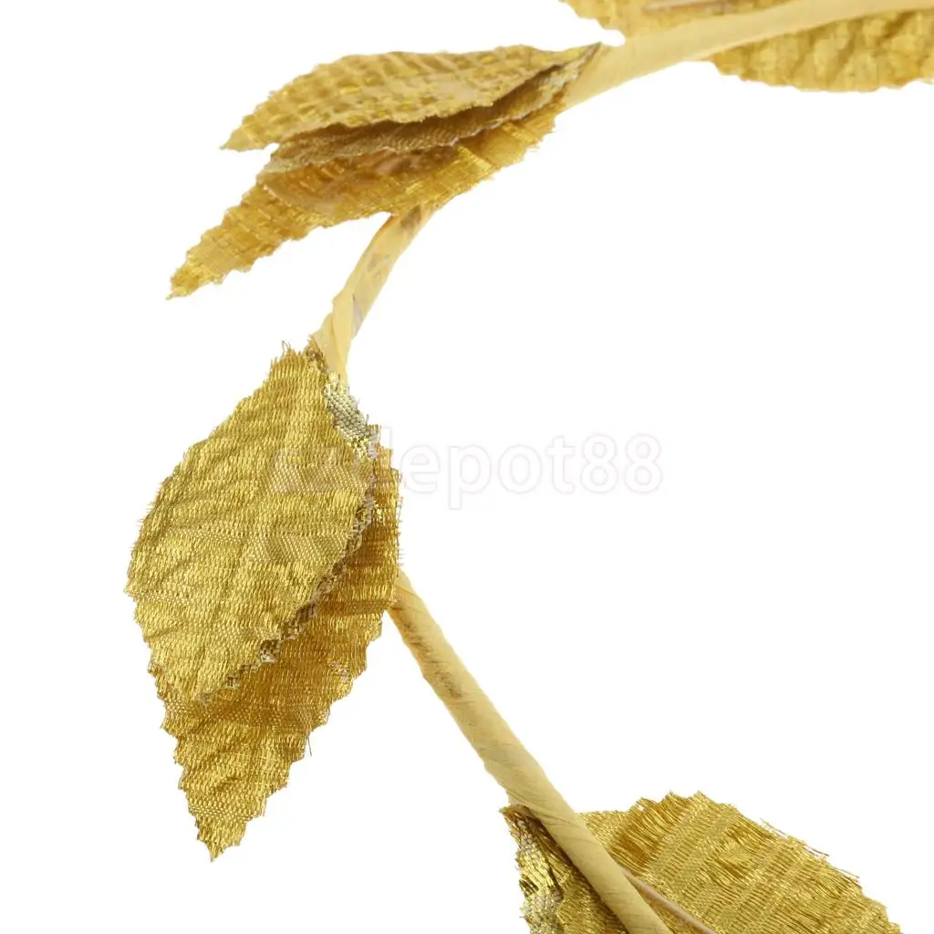 6pcs Gold Leaves Laurel Wreath Garden Headband Head Piece Tiara Fancy Dress