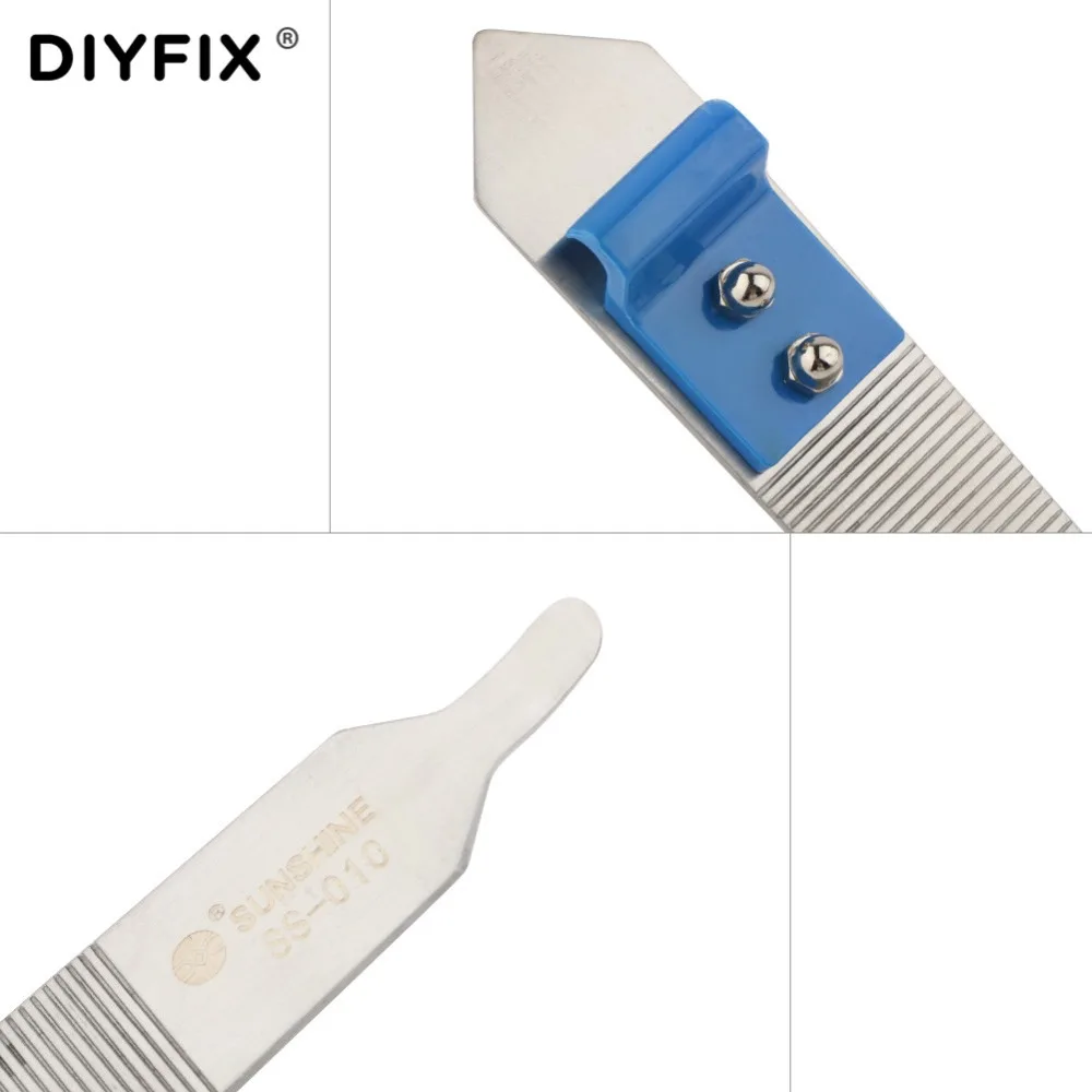 Инструменты для разборки и ремонта DIYFIX с двумя концами, открытая рама, из нержавеющей стали, противоскользящий кронштейн для iPhone, iPad, Samsung, инструмент для ремонта