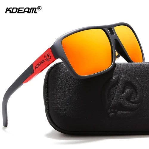 KDEAM-gafas de sol polarizadas para hombre, lentes de sol con protección de los ojos, color negro mate, para deporte de Surf, KD520