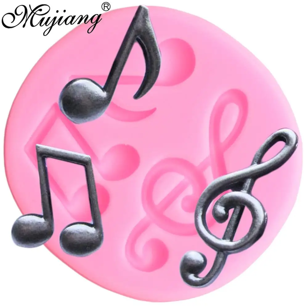 Music Note Silicone Mold Cupcake Topper Fondant Mold DIY Party Cake Decorating Tools Polymer Clay Candy Chocolate Gumpaste Mould