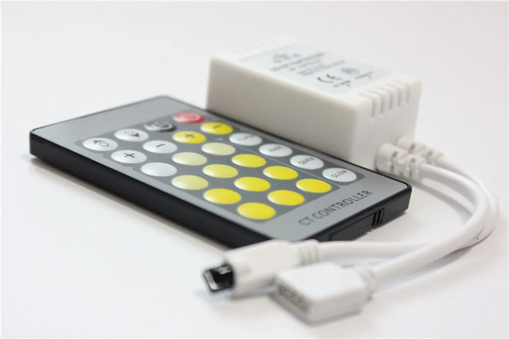 New 24 Key IR Remote Dimmer Controller For Dual White CT Color Temperature DC12-24V CCT Led Strip Light