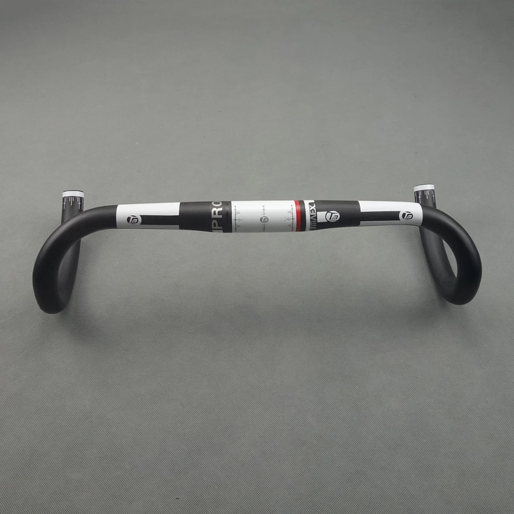 Full Carbon Fiber Road Bike Handlebar, White Matte, UD Surfac, Bicycle Accessories, Size 31.8mm