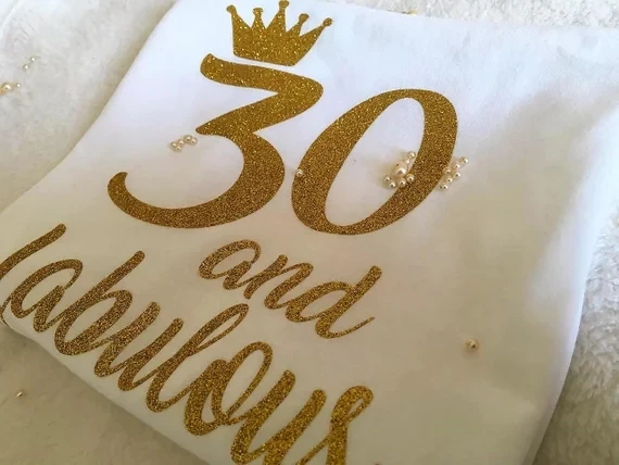 CUSTOMIZE glitter 30 fabulous crew 40th 30th birthday party Tank tops tees singlets Bachelorette t Shirts Party favors gifts image 2