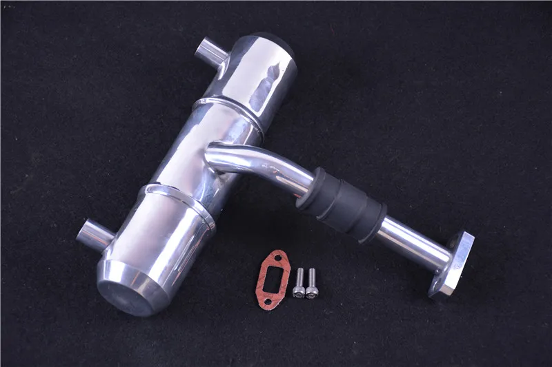 Aluminum Double Hole Improve Power Exhaust Pipe Tuned Pipe for 1/5 Scale HPI KM ROVAN BAJA 5B 5T 5SC