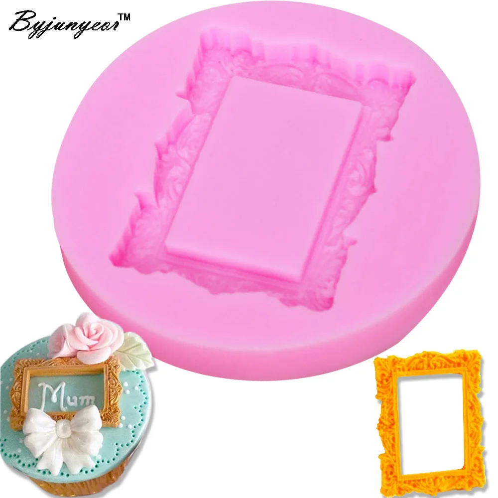 

Byjunyeor M351 Rectangle Picture Frame UV Resin Silicone Mold Fondant Chocolate Candy Lollipop Crystal Epoxy Soft Clay Bake Tool