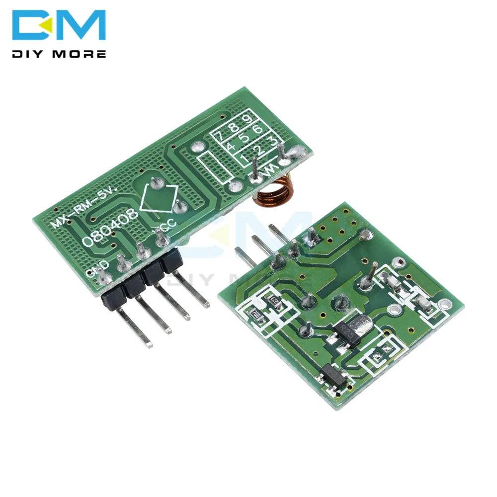 RF Transmissor E Receptor Link Kit para Arduino, Controle Remoto Sem Fio Módulo Voltage Board, 315 433 MHz, 315MHz, 433 MHz