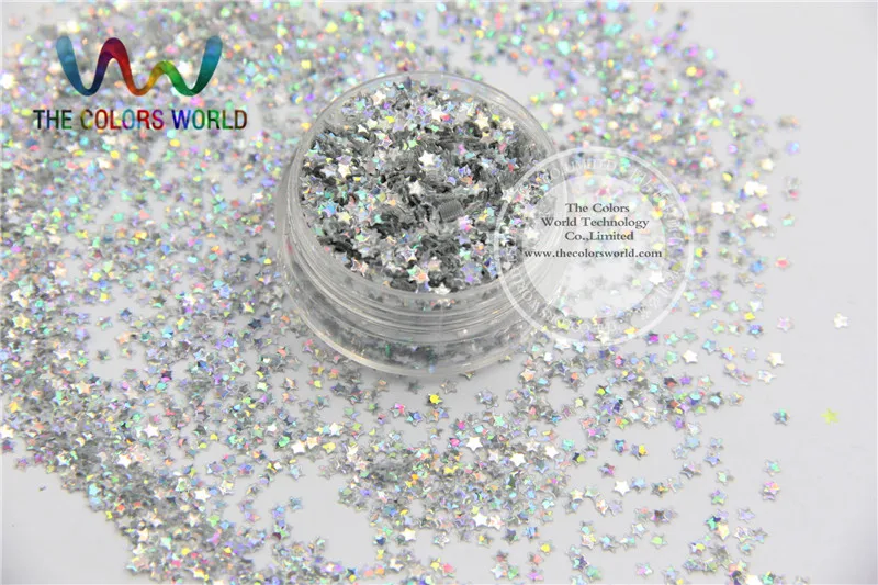 SSWJ2-3 Sequins Stars shape 2MM Szie Laser Silver  Color  accessory  for nail  Art or DIY decoration