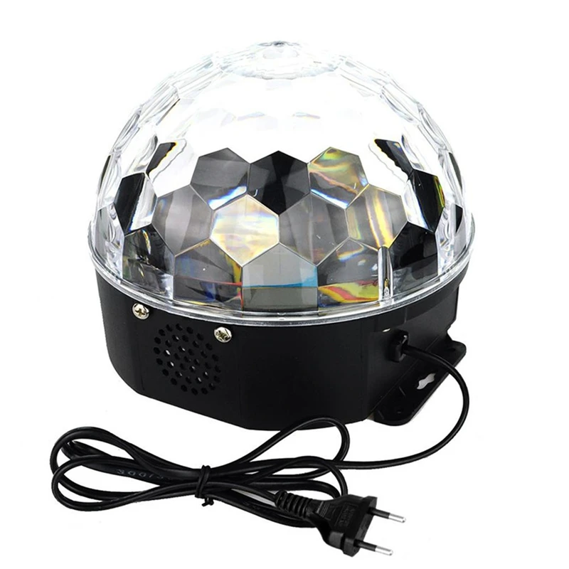 DJ 6 Colors 18W Crystal Magic Ball Led Stage Lamp Party Lights Disco DJ Stage Party New Christmas Laser Projector+USB-Stick