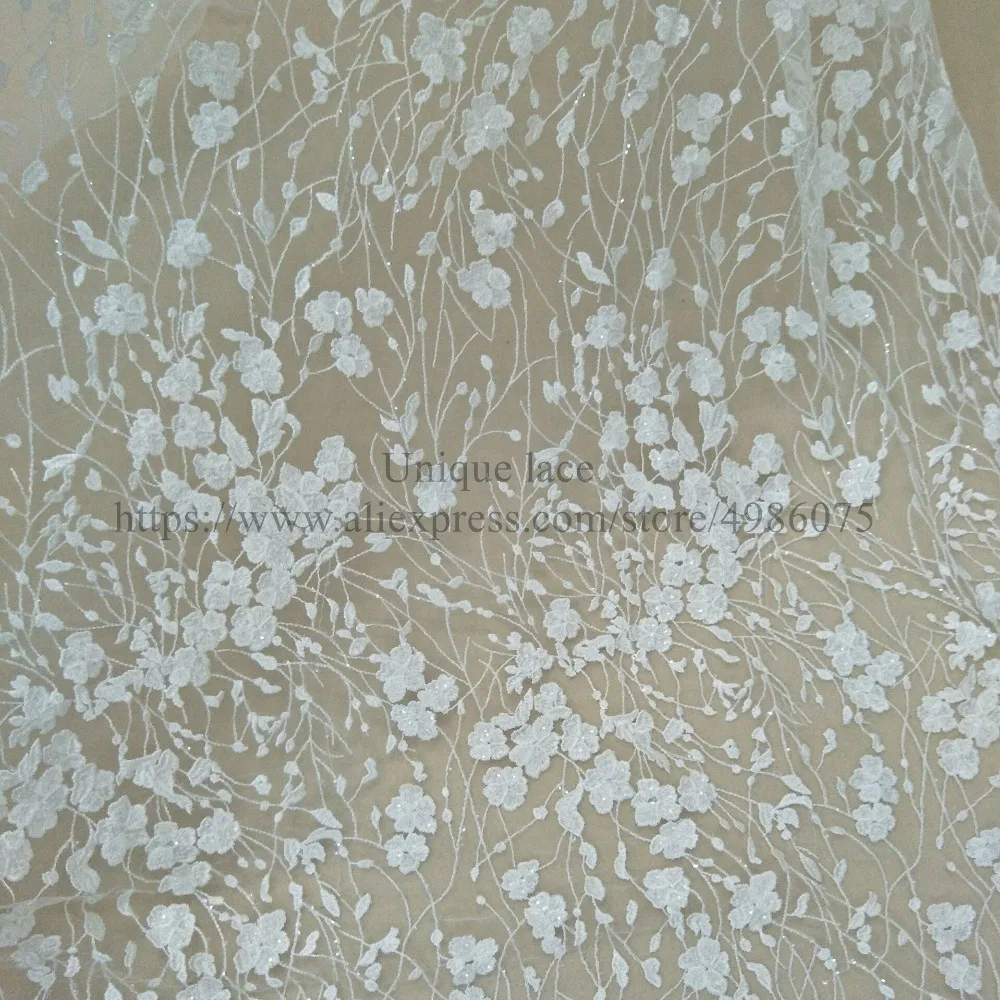 2019 Fashion gown lace bridal lace fabric rayon ivory lace fabric 130cm lace fabric elegent dress fabric sell by yar