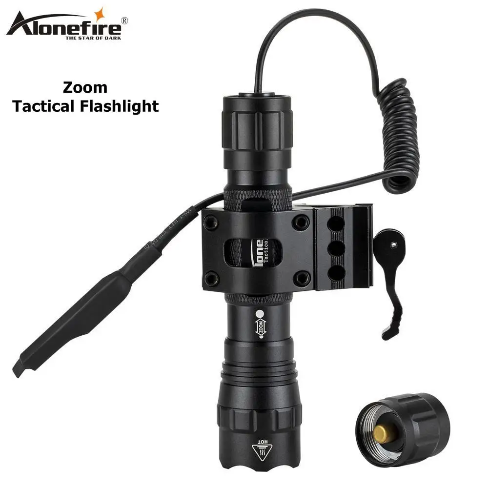 alonefire tactical ir led hunting light zoomable radiacao infravermelha lanterna visao noturna rail ambito mount tk503 20 milimetros 01