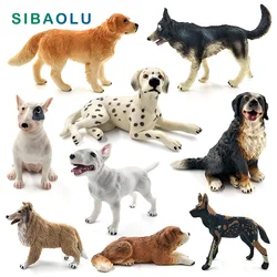 Dalmata Bulldog Bull Terrier Labrador Siberian husky Cane Modello Animale figurine home decor fata decorazione del giardino accessori