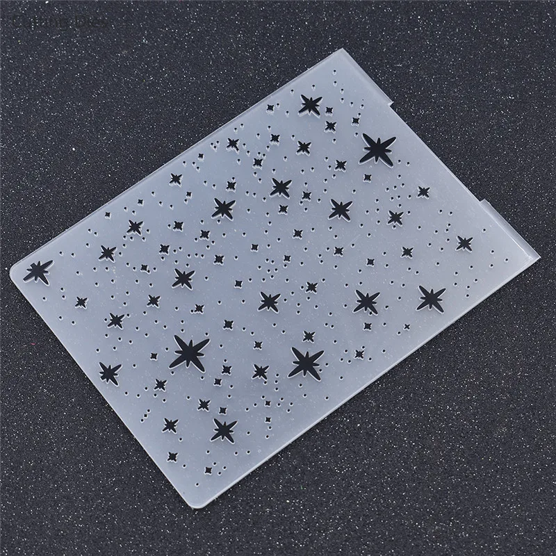 Star Pattern Plastic Embossing Folder For Card Scrapbooking Photo Album Paper Making Craft Template Mold