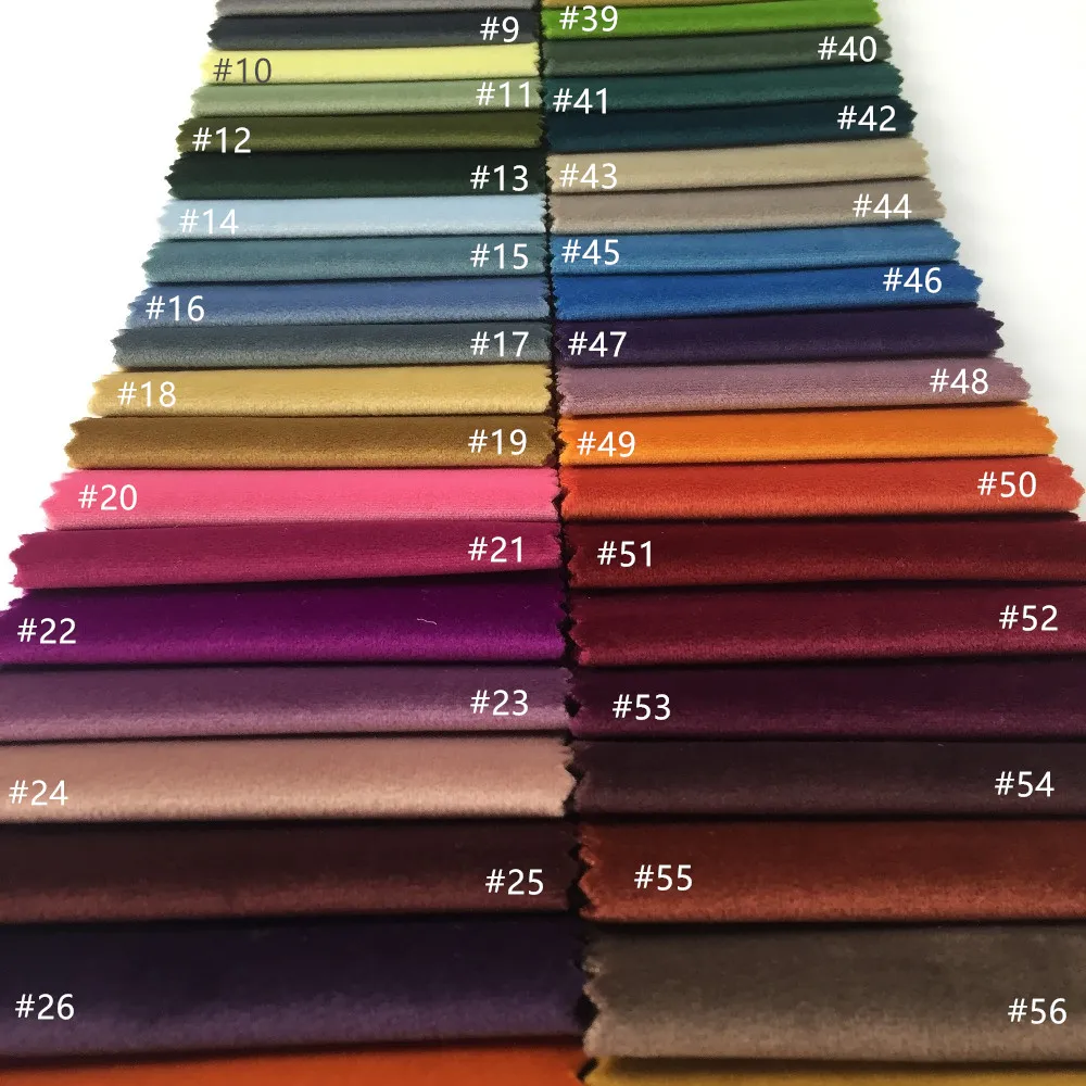 60 Colori Solid Plain Dye Opaco Panno di Velluto Divano Sedia Hotel Decorazione Della Casa Tendaggi Tappezzeria in Tessuto 140 Centimetri di