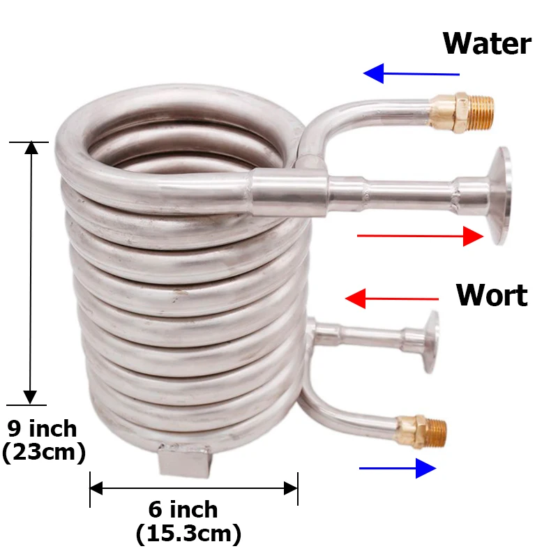 New Stainless Steel Counterflow Wort Chiller Beer Brewing Homebrew Beer & Wine Making Brewing Equipment