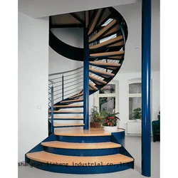 antique steel-wood spiral staircase designs(LH-SC011)