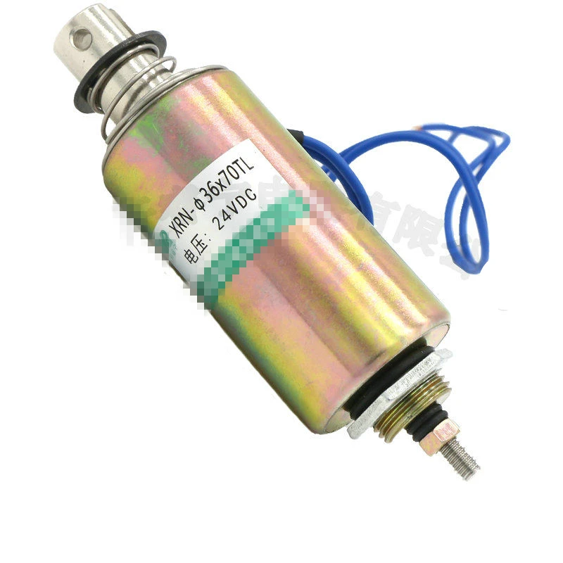 

DC 12V 24V tube type solenoid coil tube type push-pull electromagnet XRN-36X70TL Stroke 10mm 30W Suction 1KG Retention 6KG