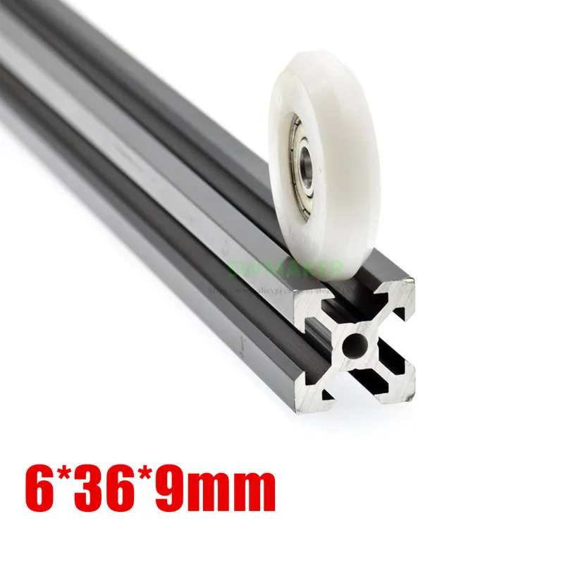 1pcs 6*36*9mm POM plastic-coated 626ZZ bearing pulley/rolling wheel/guide wheel for 3D printer 2020 track aluminium profile