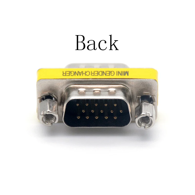 Accesorios de computadora 15 Pin HD15 d-sub DB15 VGA macho a macho Adaptador convertidor cambiador de género