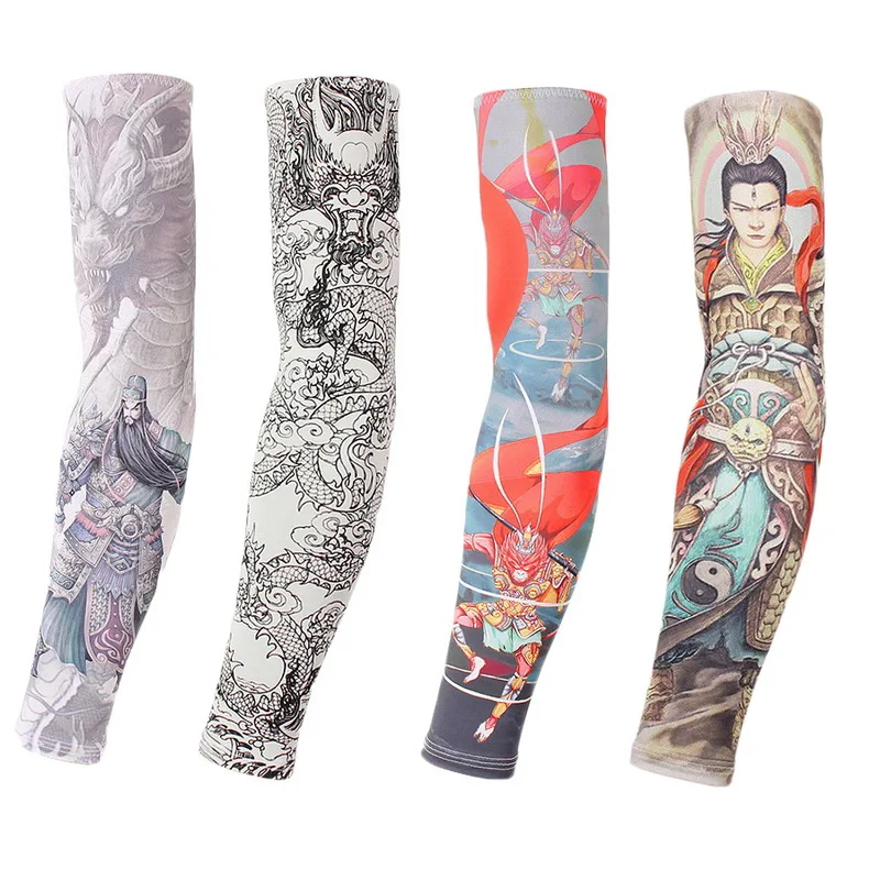 2Pcs Sun UV Protective Arm Sleeves For Men Women Cycling Fishing Tattoo sleeves Cooling Sport cuff Summer Arm Cover Warmers