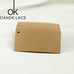 Etichetta rettangolare confezione stile semplice 20 biglietti da visita 10*5cm la carta kraft non contiene stringhe.