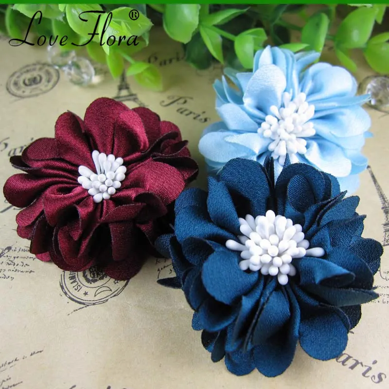 Men 5CM  silk flower clutch pins  butterfly pins  grooms men stick pin flowers 20pcs/lot  Free shipping