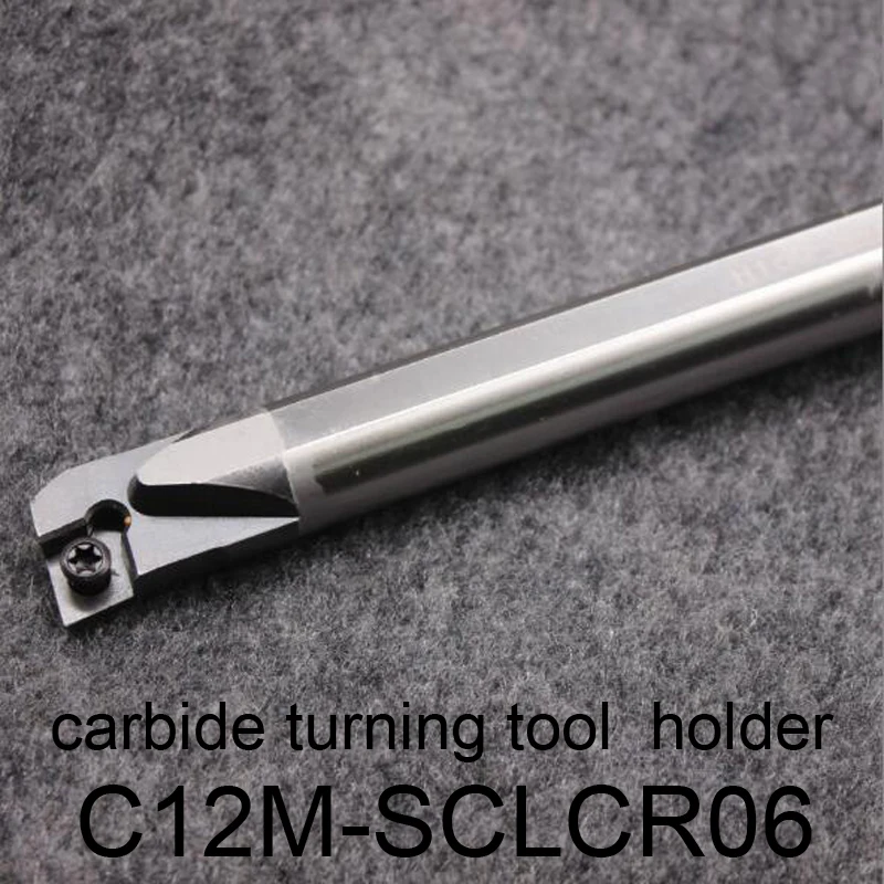 

OYYU C12M-SCLCR06 SCLCR 12mm Tungsten Turning Tool Holder Carbide Insert Boring Bar Lathe Cutter Tools Carbide Woodturning Tools