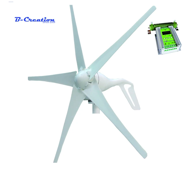 

400Watts Wind Turbine Max Power 600W 5 Blades Small Wind mill Low Start up Wind Generator+ MPPT Wind Solar Hybrid Controller