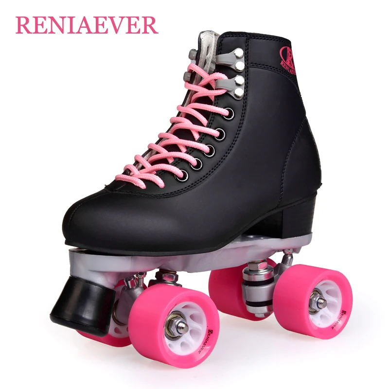 Patins de duas fileiras, 4 rodas para meninas, base de alumínio, poliuretano, rodas pu90a, preto, pu, sapatos, rosa, envio