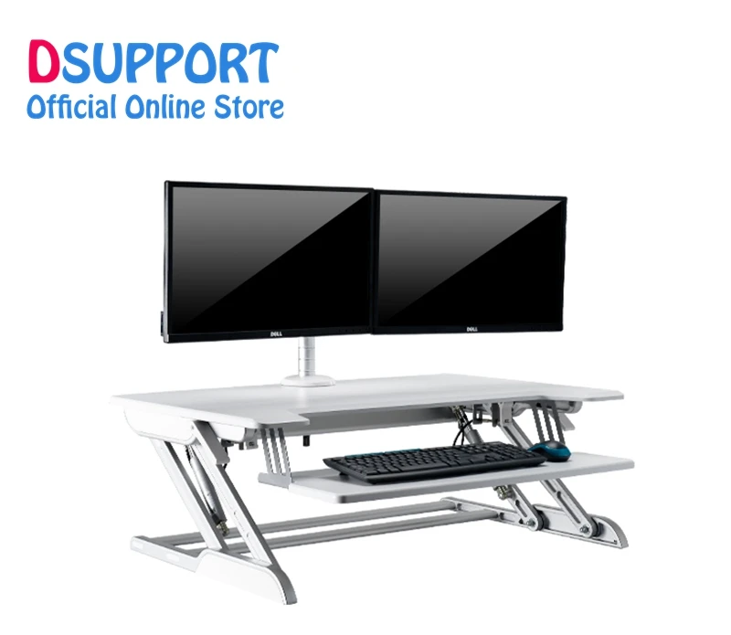 EasyUp ความสูงปรับนั่งขาตั้ง Riser พับโต๊ะแล็ปท็อปโน้ตบุ๊ค/Stand Monitor พร้อมถาดคีย์บอร์ด ID- 36