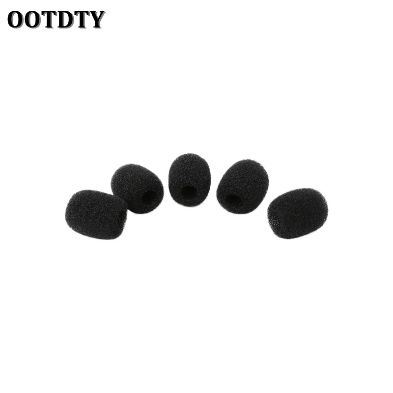 OOTDTY 5X Round Ball Lavalier Microphone Foam Windscreen Sponge Windshields 6mm Opening