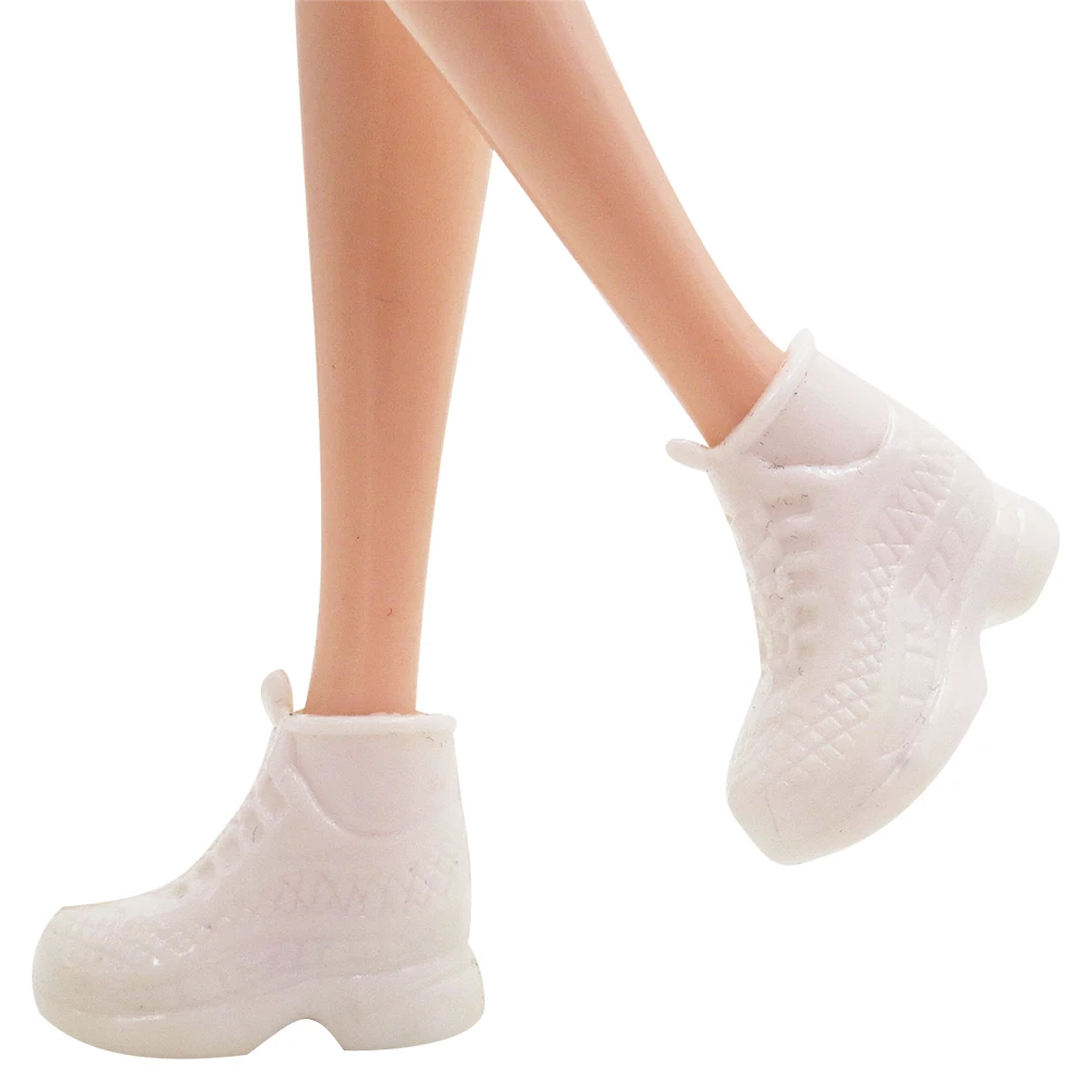 NK 5 Pairs 30CM Doll Shoes For 1/6  Doll Accessories White Sport High Heels Fashion Sandals  High Quality DIY Dollhouse Toy