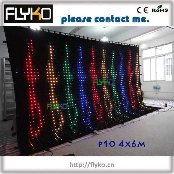 Programmable led stage backdrop cloth curtain for wedding decorating on sale