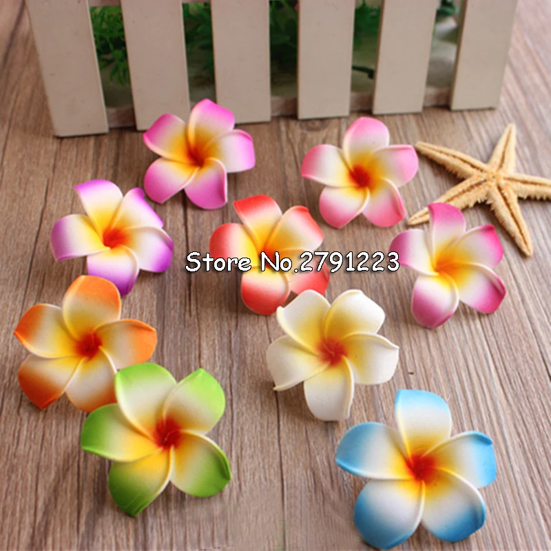 100 шт./лот 2 дюйма (5 см) цветы гавайской ПЭ плюмерии/тропический цветок ФРАНЖИПАНИ из пенопласта для головных уборов 100 шт./лот 2 дюйма (5 см) цветы гавайской ПЭ плюмерии/тропический цветок ФРАНЖИПАНИ из пенопласта для головных уборов