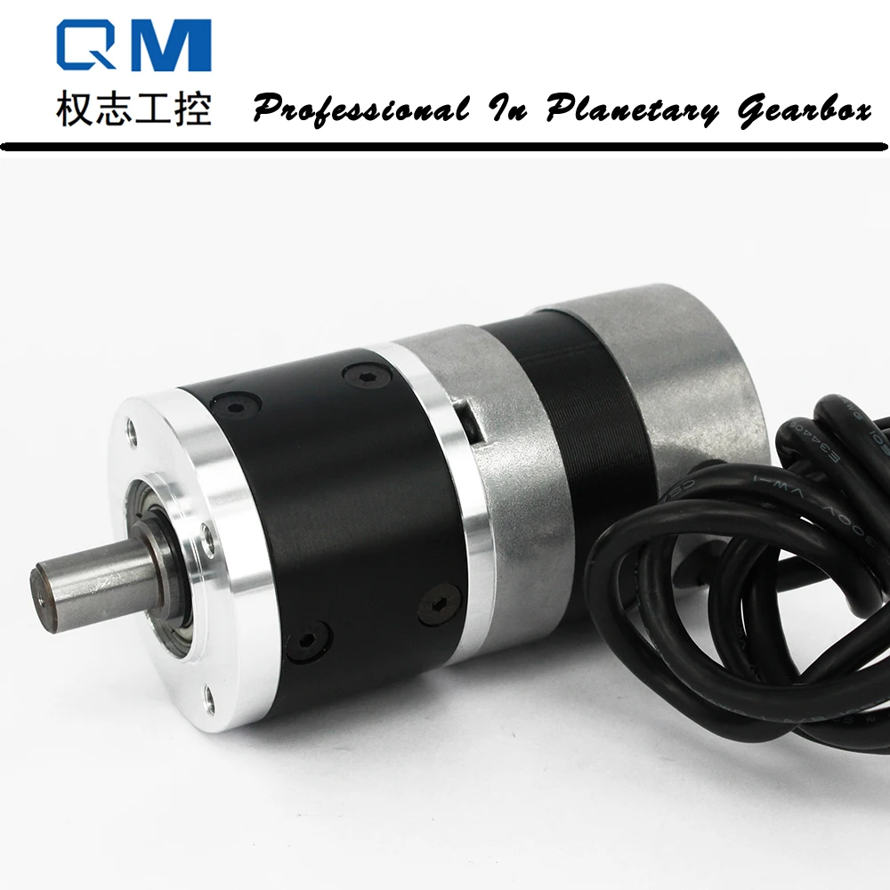 DIAM57 Planetary Gearbox Reduction Metal Gear Ratio 10:1 With 24V 60W Brushless DC BLDC Motor