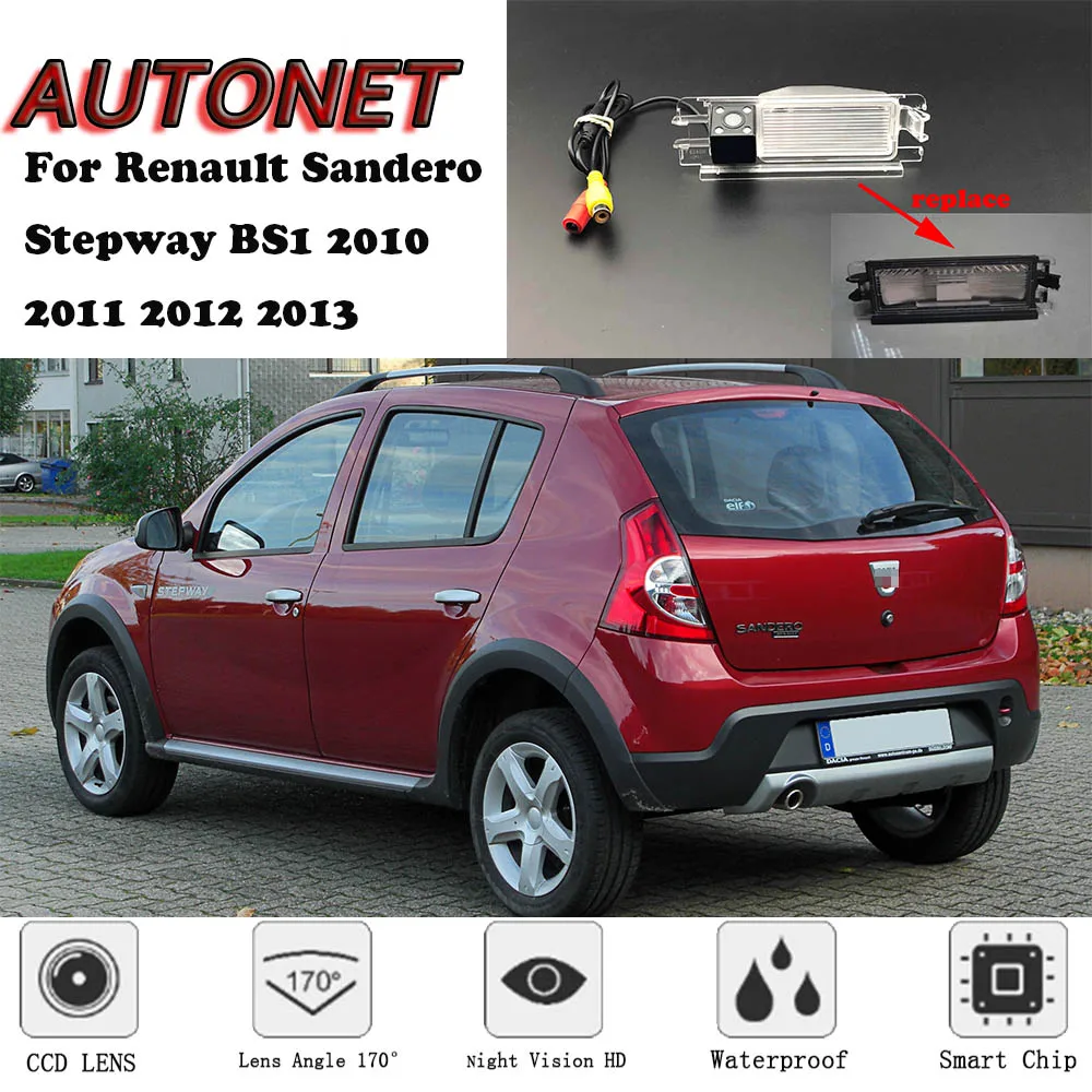 

AUTONET Backup Rear View camera For Renault Sandero Stepway BS1 Hatchback 2010 2011 2012 2013 /parking Camera or Bracket