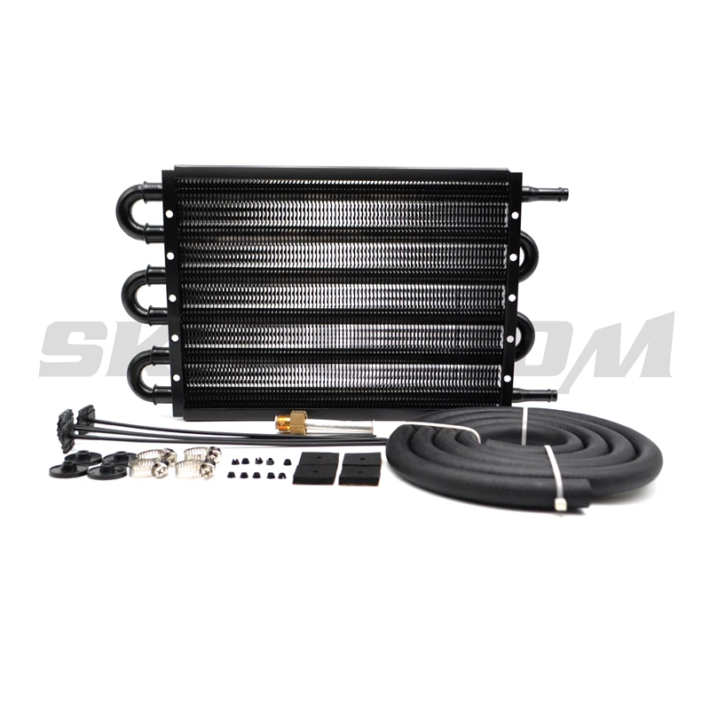 

SK CUSTOM -Universal 6/4 Row Aluminum Remote Transmission Oil Cooler Auto Manual Radiator Converter