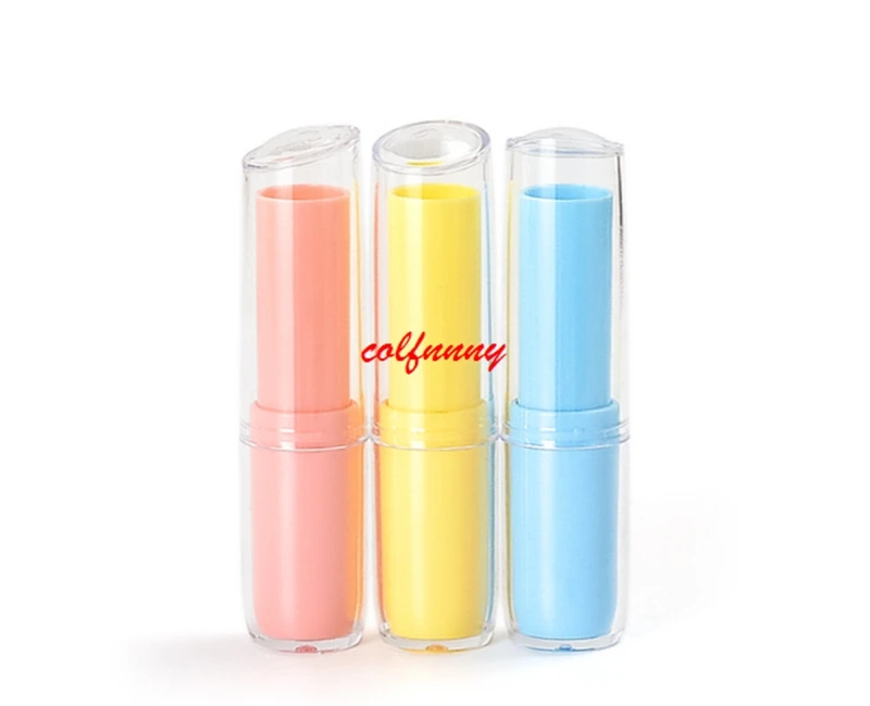 500pcs/lot Fast Shipping Empty Colorful lip balm lipstick tube bottle Mouth Lip Balm Stick Sample Cosmetic Container