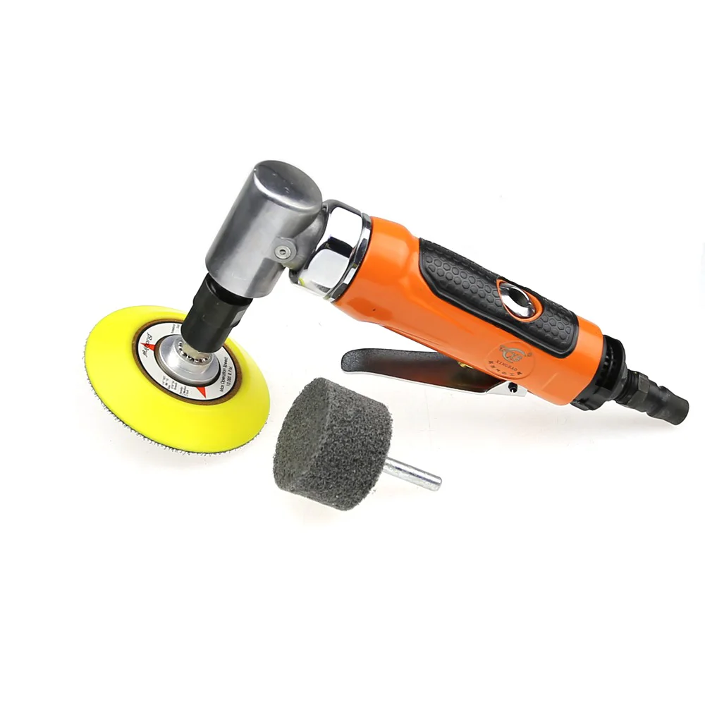 

6mm Pneumatic Die Grinder 90 Degree Angle Air Die Grinder 6mm Shaft Non-woven Polishing Wheel & Sanding Pad sent