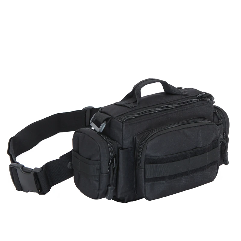 Men Waist Bag 1000D Nylon Waterproof Fanny Pack Belt Hip Bum Sling Chest Bags Daypack Military Travel Assault Molle Bag