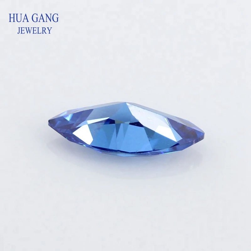 5A Blue Marquise Shape Brilliant Cut CZ Stone Synthetic Gems Cubic Zirconia For Jewelry Size 1.5x3~8x16mm