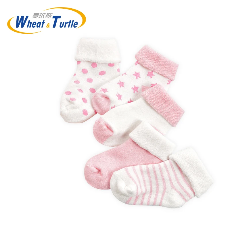 5 Pair/lot Winter Infant Baby Toddler BOY Socks Cotton 0~3T Girl Cartoon New Born Kids Candy Color Short Sock