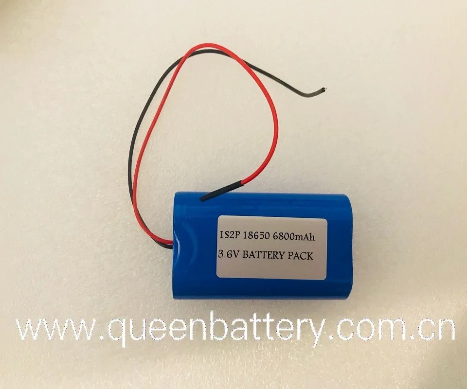 

18650 1s2p battery pack 18650F1L 3.7V 6800mAh with pcb(5A) with lead wires