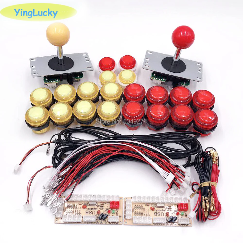 2-Player Arcade Joystick Kit with LED Buttons