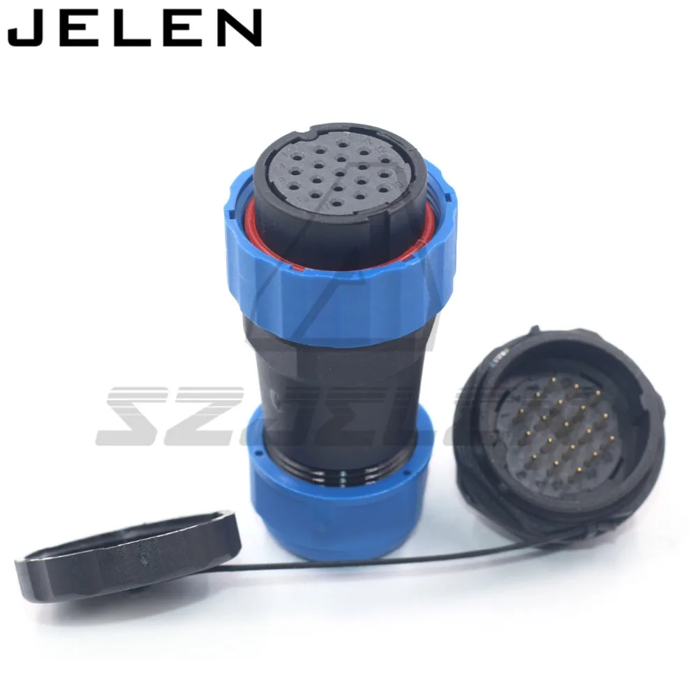 SD28 waterproof connector 2 3 4 5 6 7 9 10 12 14 16 19 22 24 26pin power cable wire connectors SP28 plug and socket IP68
